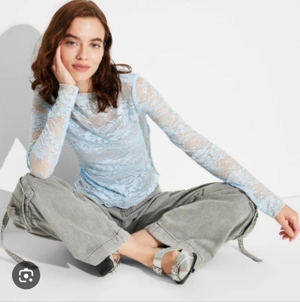 Soft Sheer Sequin Lacey Top